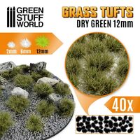 Grass Tufts 12mm XL - Dry Green